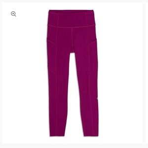 Lululemon Fast and Free Leggings- Magenta Purple